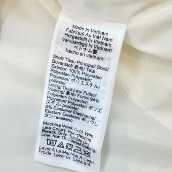 J Crew Vest Top Womens 0 Ivory Sleeveless Button-Fly Tank Blazer Stretch NWT - Picture 9 of 11